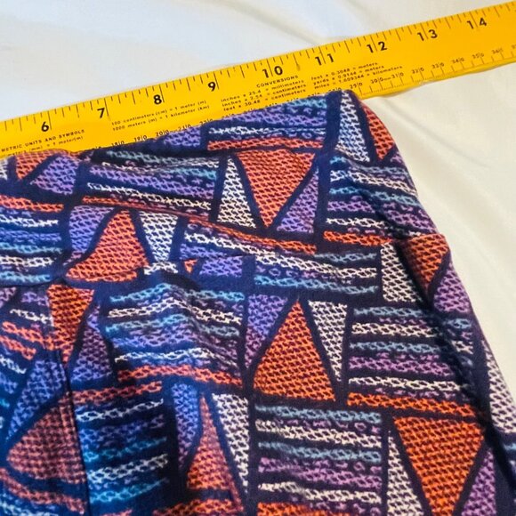 Lularoe Geometric Print Leggings One Size Polyester Spandex Blend - Picture 7 of 7